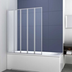 Душевая шторка на ванну VSB-32120CL, 1200*1400, хром, стекло прозрачное,