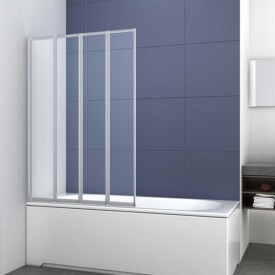 Душевая шторка на ванну VSB-31100CL, 1000*1400, хром, стекло прозрачное,