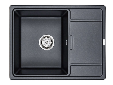 Мойка FLUGEN 50-650, IT-GRANIT, PM216550-BLM, черный металлик, 650х500 мм, Paulmark