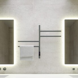 Полотенцесушитель электрический Vincea VTD-1S1CGE 43×60, графит, таймер,