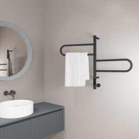 Полотенцесушитель электрический Vincea VTD-1R1CGE 44×60, графит, таймер,