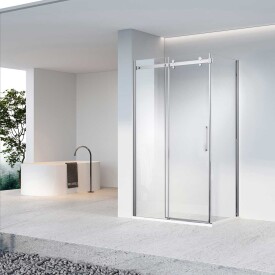 Душевой уголок прямоугольный Vincea Como-N VSR-4CN VSR-4CN9015CGB, 1500×900, черный, тонированное