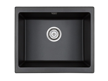 Мойка GERA 60, IT-GRANIT, PM205546-BL, черный, 555х460, подст. мон. Paulmark