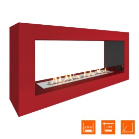Биокамин SteelHeat FRAME ONE 1000 красный Стемалит