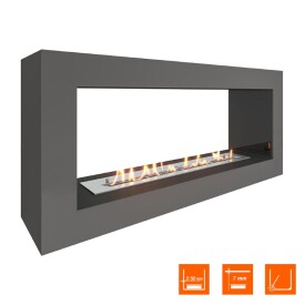 Биокамин SteelHeat FRAME ONE 1000 серый Стемалит